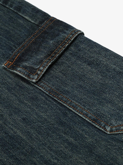 Deconstructed Multi-pocket Cargo Denim Jorts