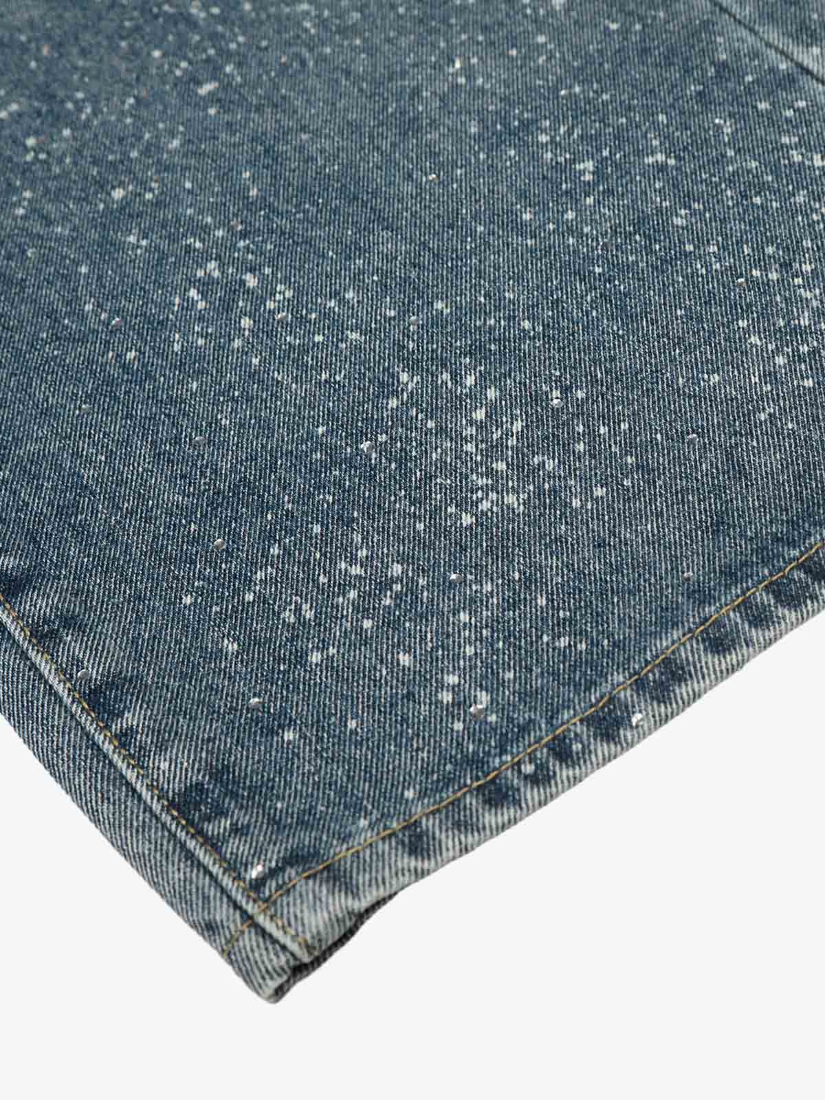 Sparkling Wide-Leg Jeans - Perfect for Casual and Festive Occasions