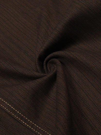 Vintage Contrast Thread Barrel Pants