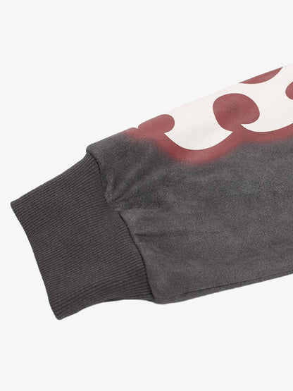 Suede Large Pocket Faux Two-Piece Zipper Short Jacket