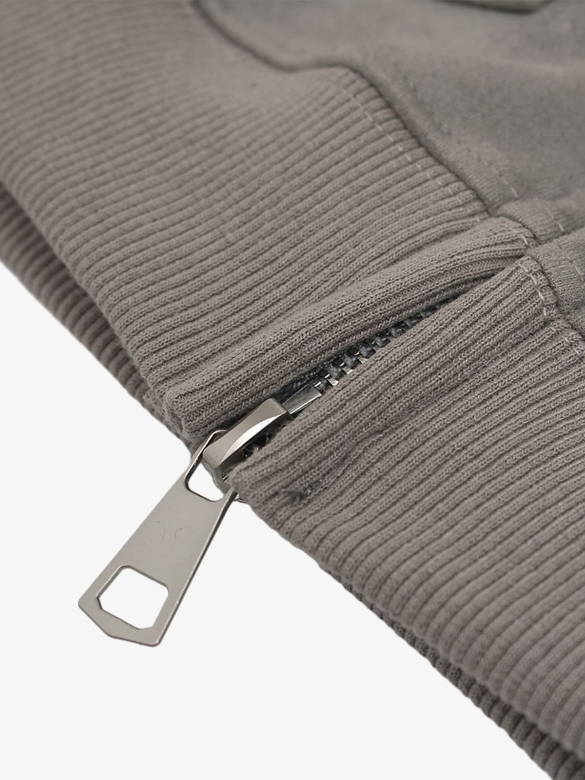 Suede Large Pocket Faux Two-Piece Zipper Short Jacket