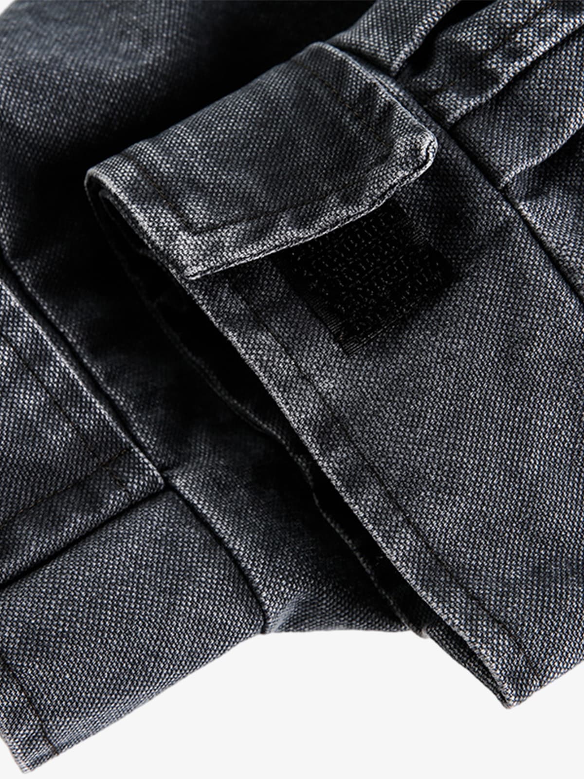 Vintage Washed Distressed Deconstructed High Collar Jacket