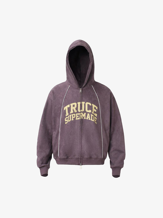 Stylish Red Hooded Zip-Up Jacket for Casual Wear