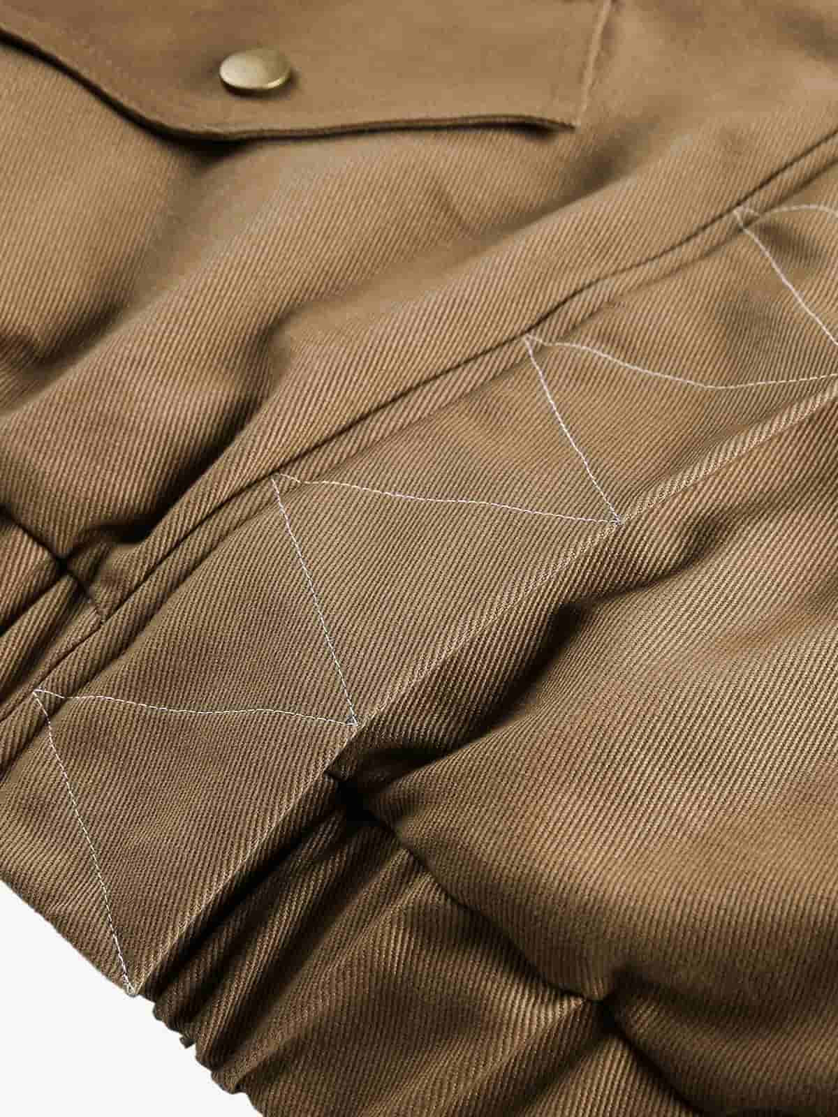 Winter-Ready Corduroy Jacket with Faux Fur Trim for Men