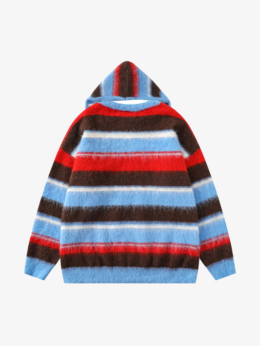 Striped Crew Neck Sweater for Women - Stylish and Cozy Winter Knitwear