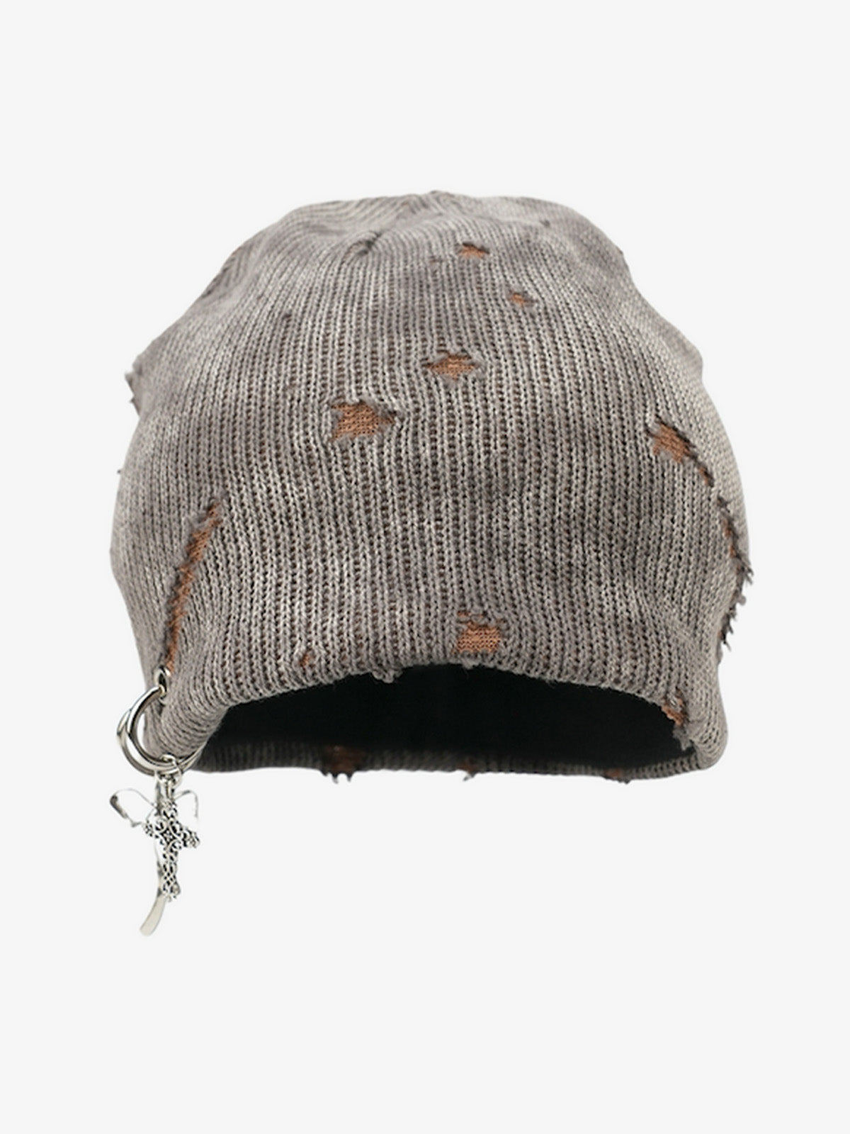 Fashionable Cross Charm Beanie Hat for Winter and Fall - Trendy Knit Cap with Unique Accessories