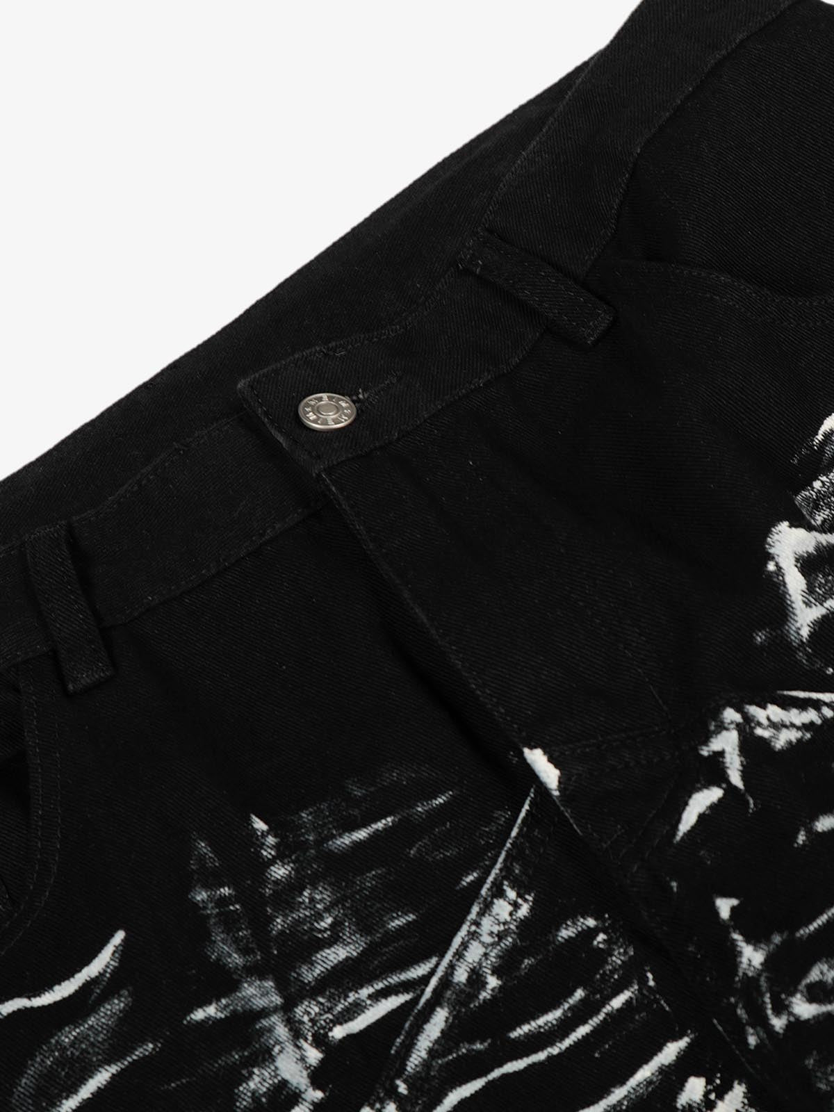 Street Star Painted Barrel Jeans