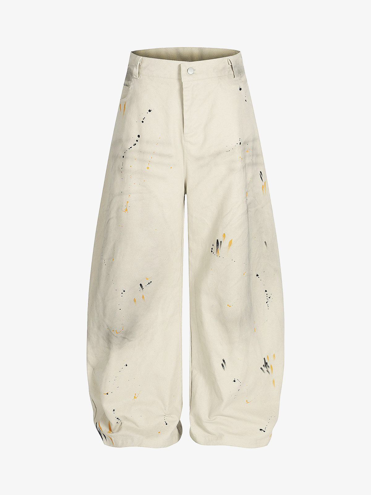 Retro Inkjet Dirty Dyed Barrel Pants