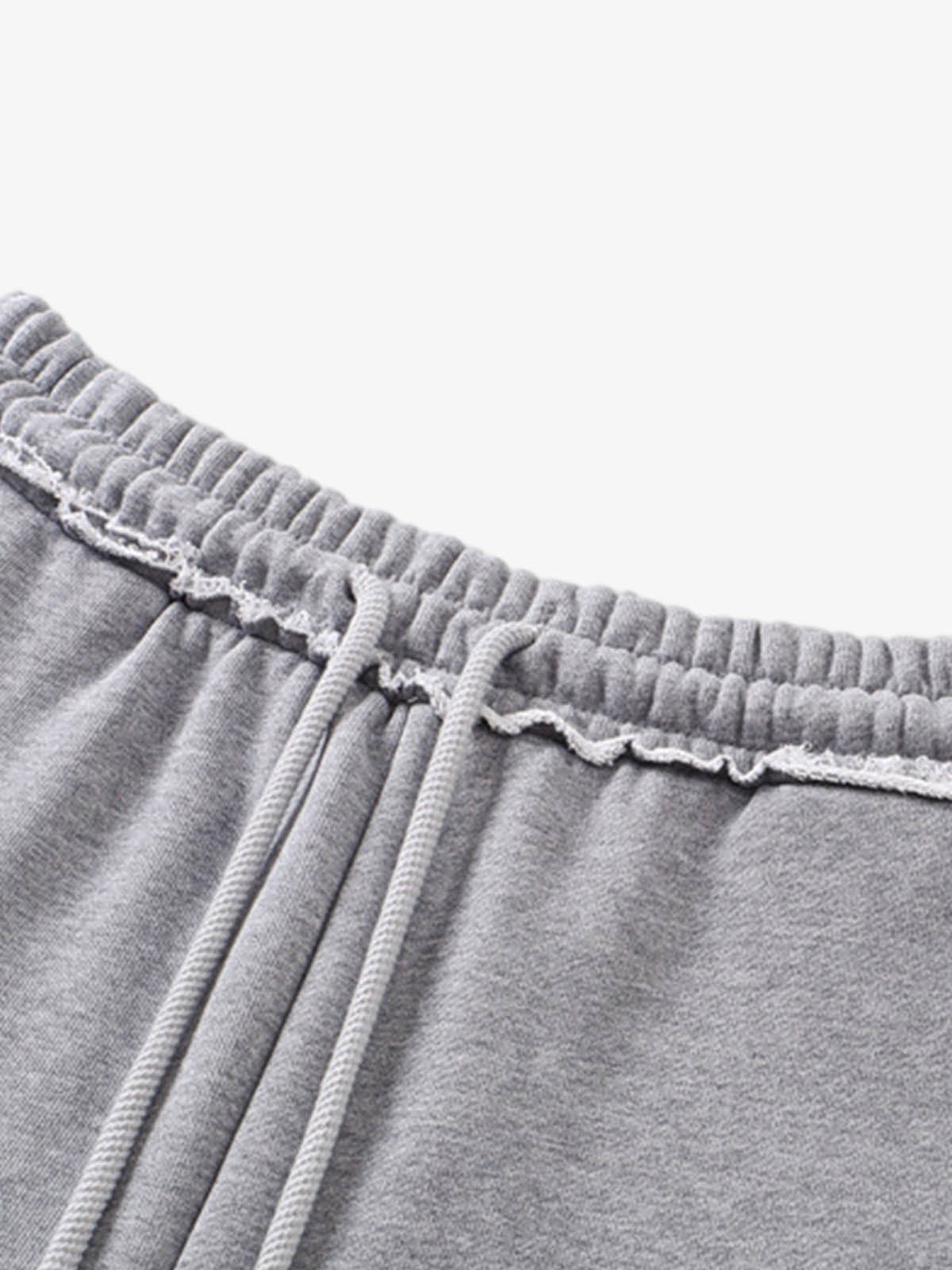 Retro Letter Print Drawstring Straight-Leg Wide Pants