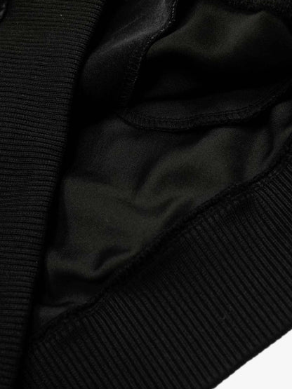 Retro Chain-Decorated Washed Fur Collar Hooded Jacket