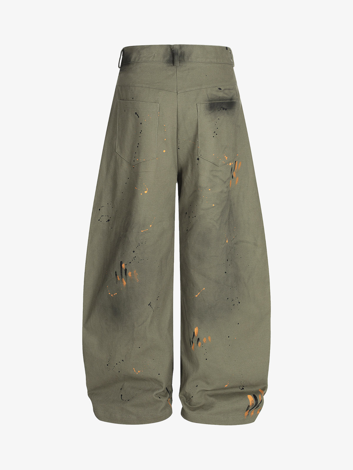 Retro Inkjet Dirty Dyed Barrel Pants