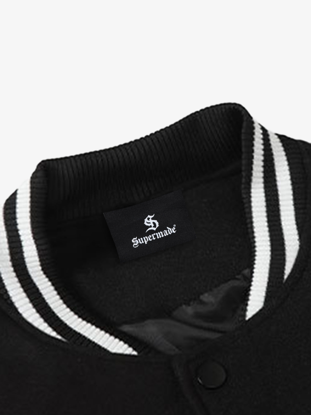 Apple Flocking Embroidered Baseball Jacket