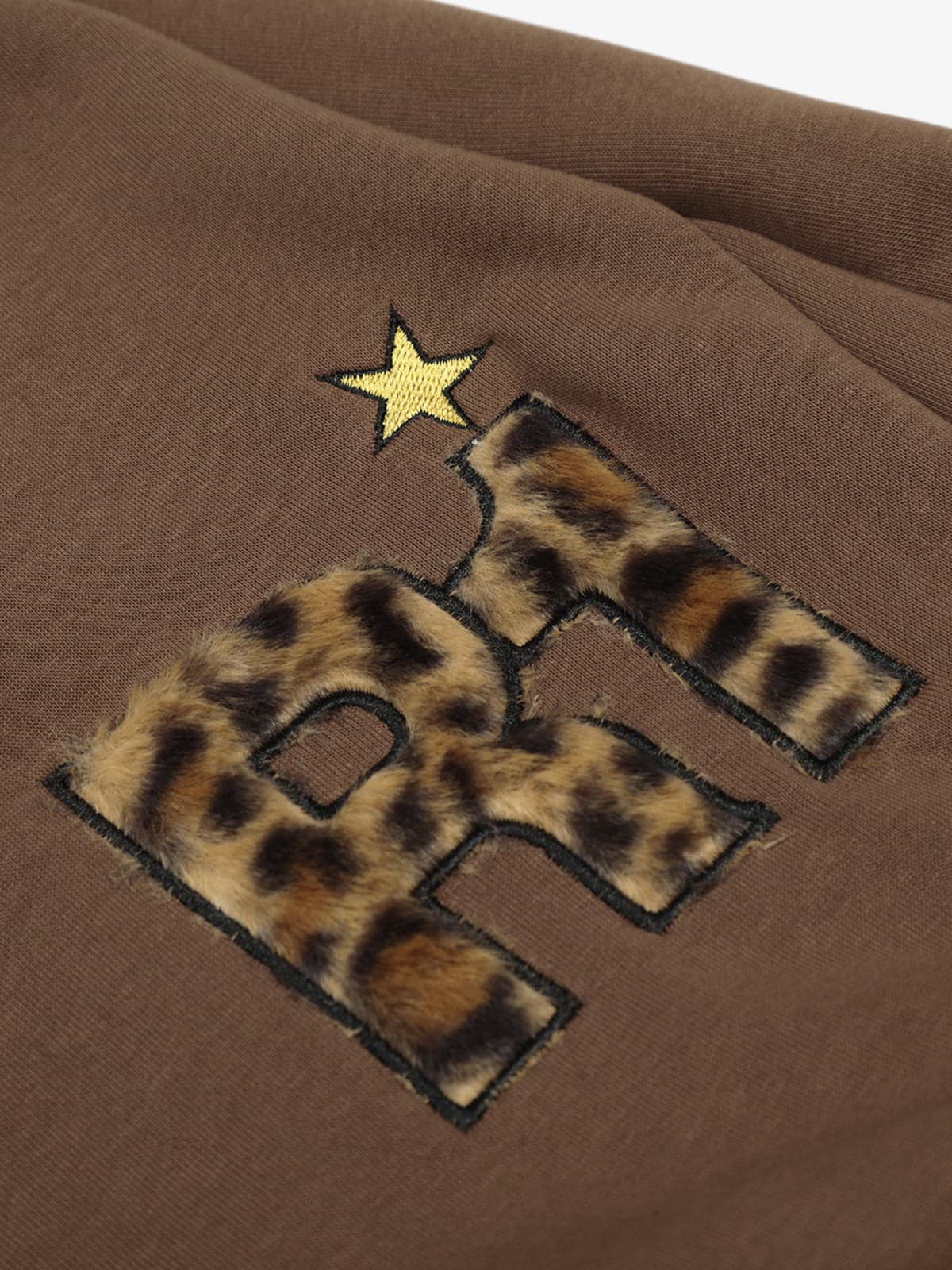 Leopard-Trimmed Wide-Leg Lounge Pants with Unique Print Design