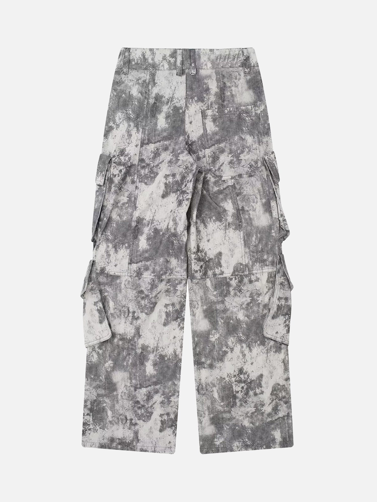 Thesupermade French Loose Pocket Printed Mid-rise Cargo Pants