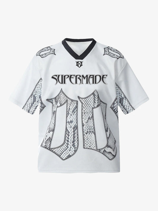 Jersey Style Snake Print T-Shirt - 2418