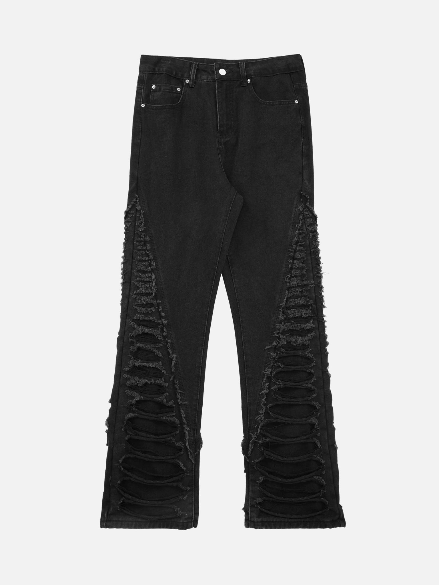 Thesupermade Ripped Double Straight Jeans - 2007
