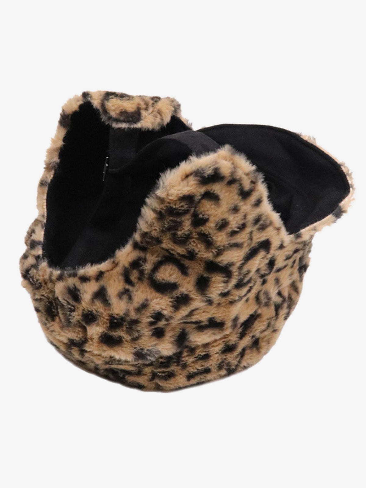 Retro Leopard Plush Earmuff Winter Hat
