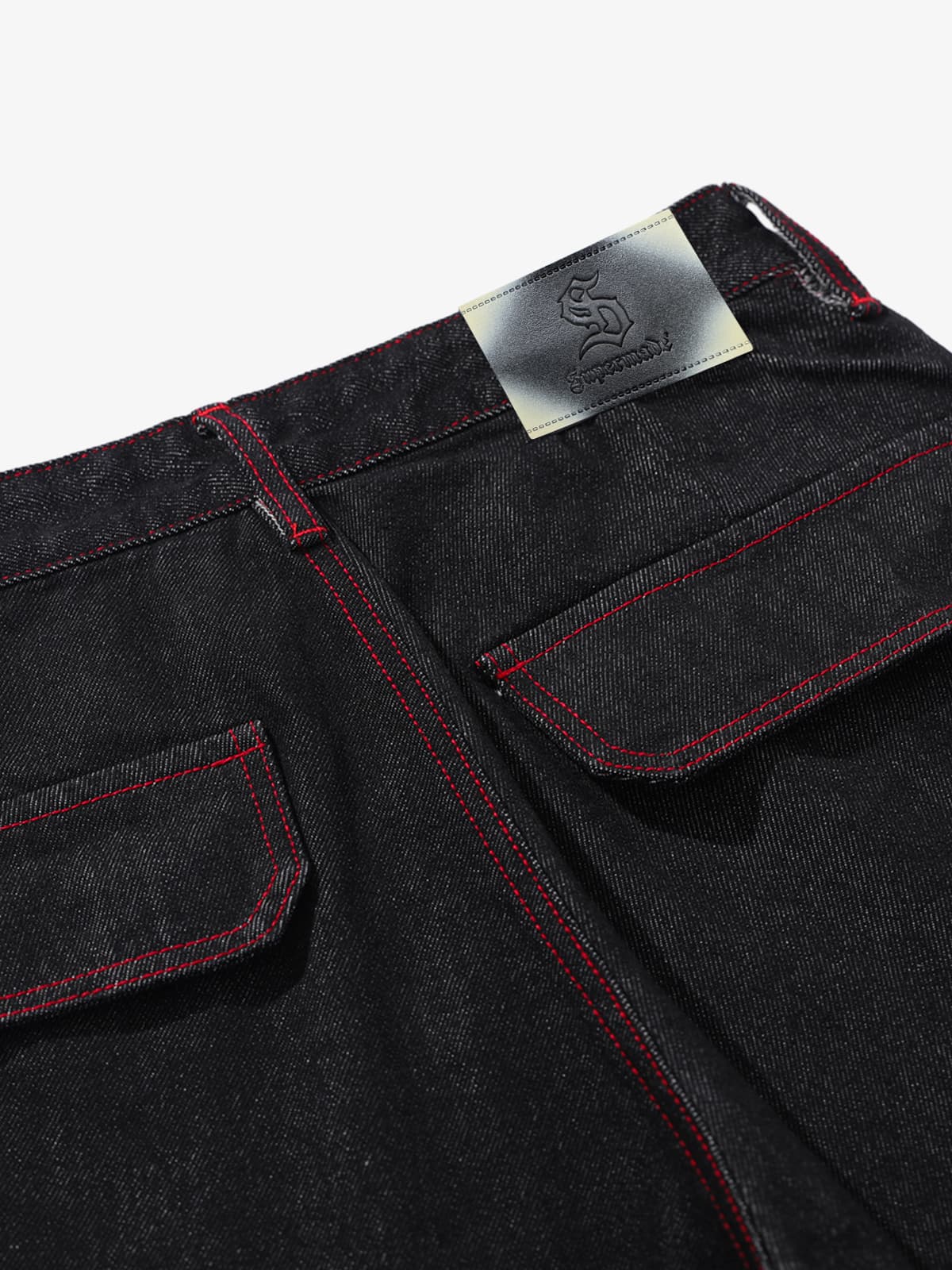 High-Waisted Wide-Leg Cargo Pants with Unique Pocket Design