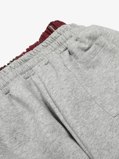 Wide-Leg Lounge Pants with Plaid Waistband and Stylish Lettering