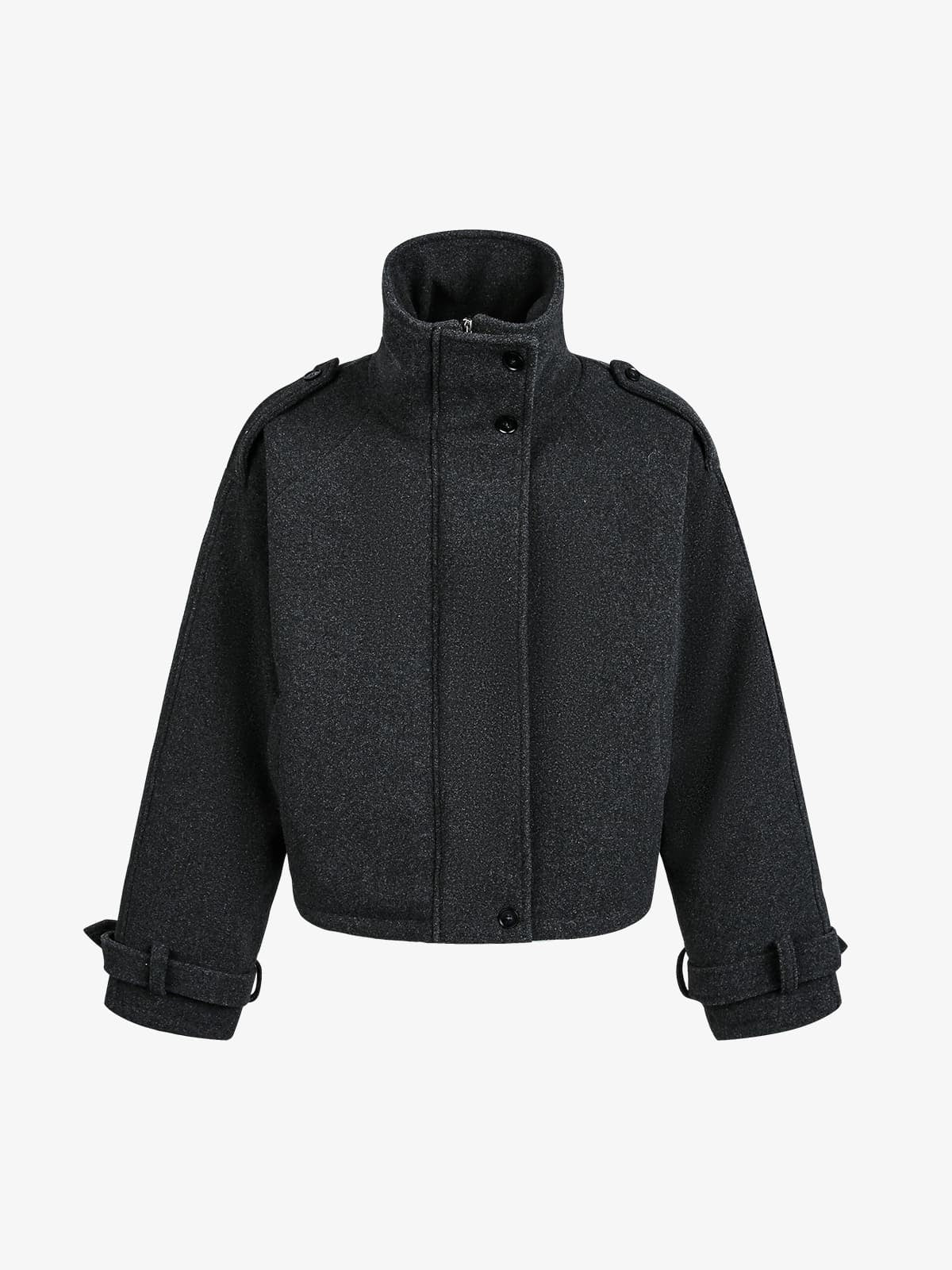 Stylish Zip-Up Jacket with Sleek Button Detail