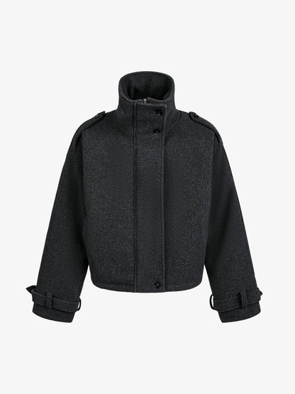 Stylish Zip-Up Jacket with Sleek Button Detail