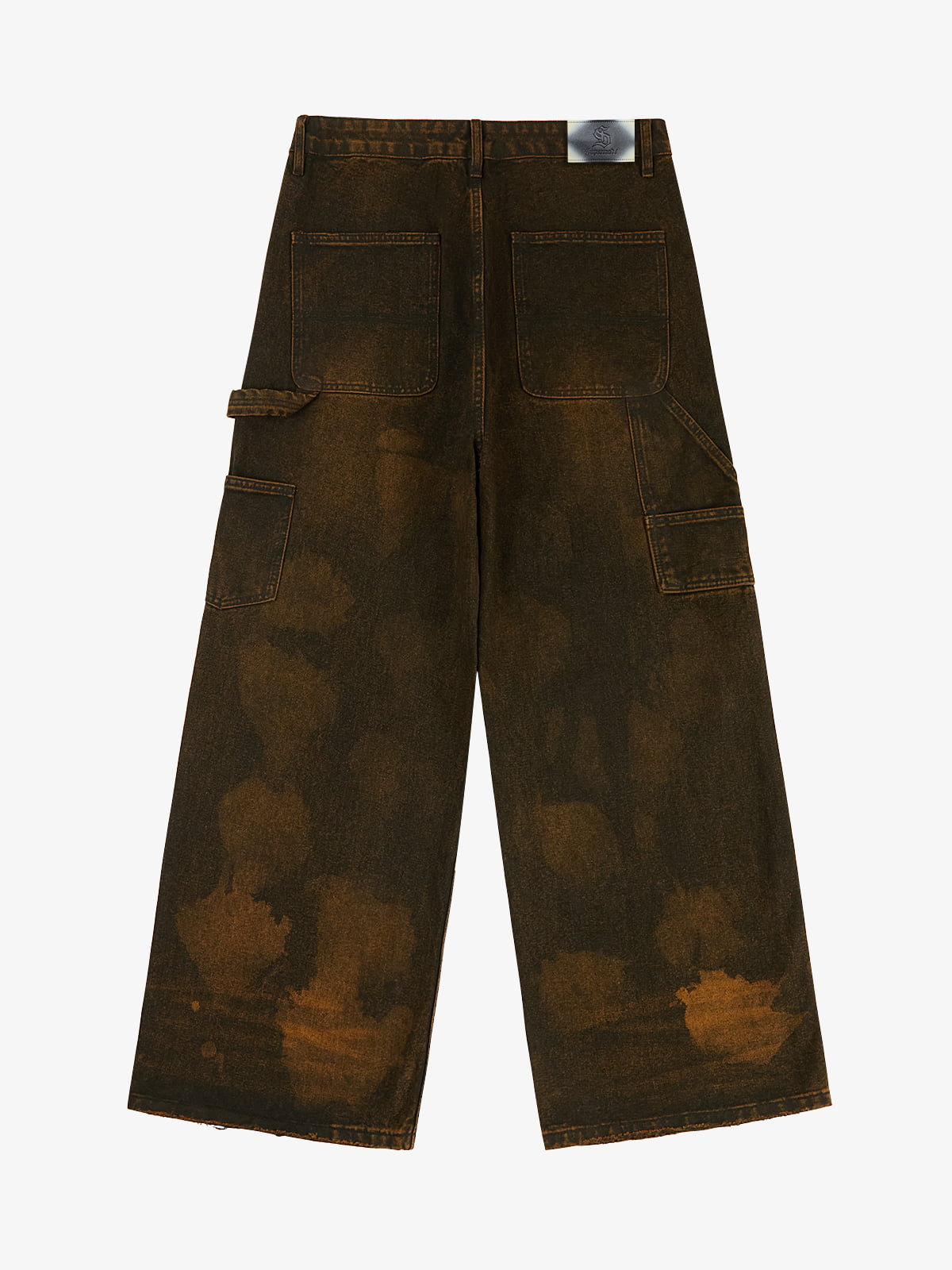 Vintage Mud-Dyed Wash Deconstructed Patchwork Jeans