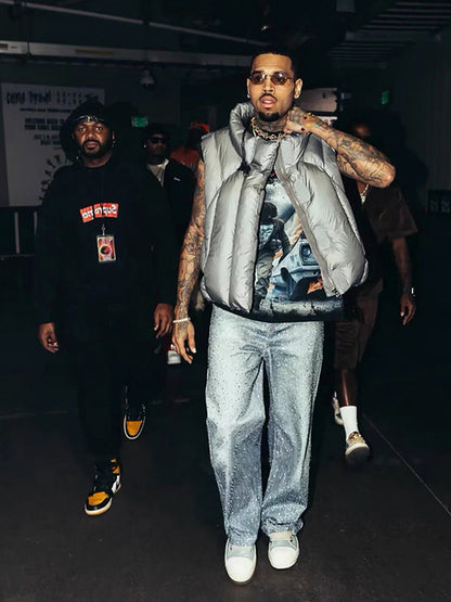 Distressed Diamond Decorated Belt Jeans