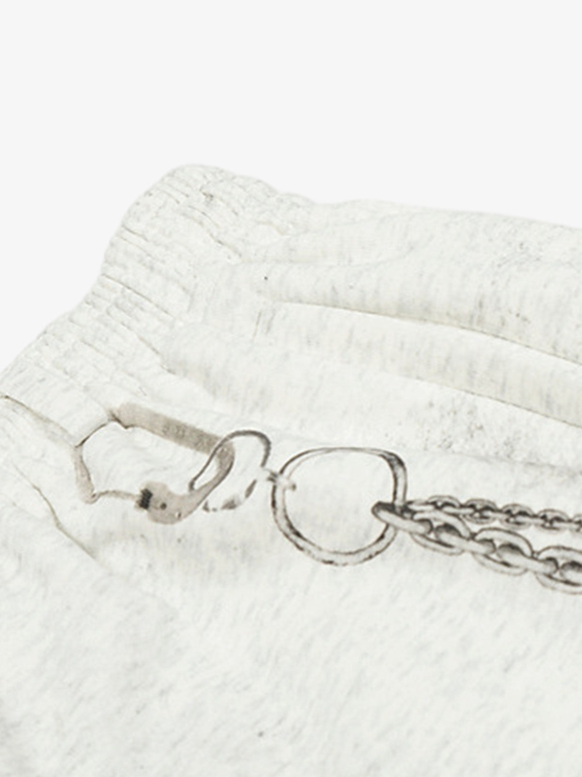 Unique Embellished Wide-Leg Trousers with Chain Detail for Fashionable Comfort