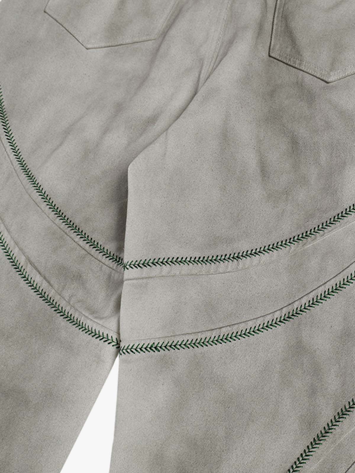 Stylish Wide-Leg Trousers with Unique Embroidered Design for Women