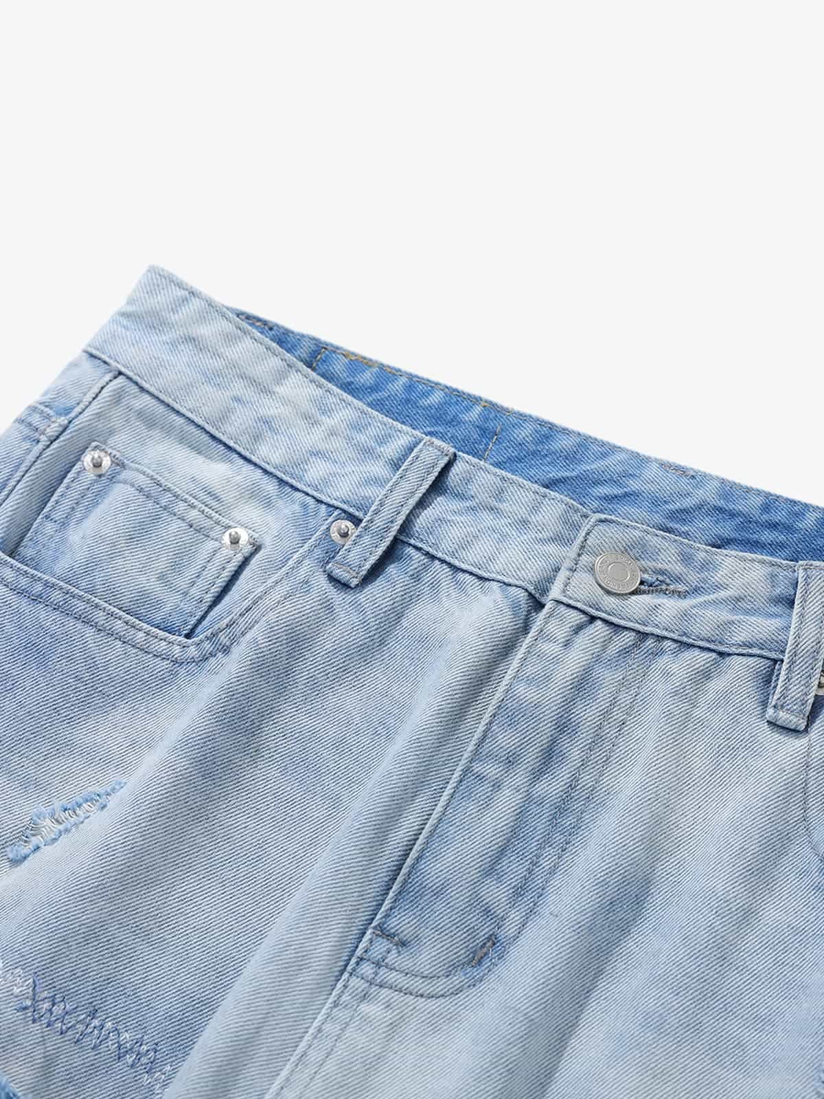 High-Waisted Wide-Leg Cargo Pants with Unique Pocket Design