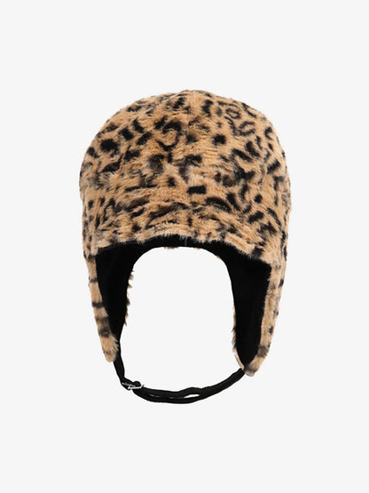 Retro Leopard Plush Earmuff Winter Hat