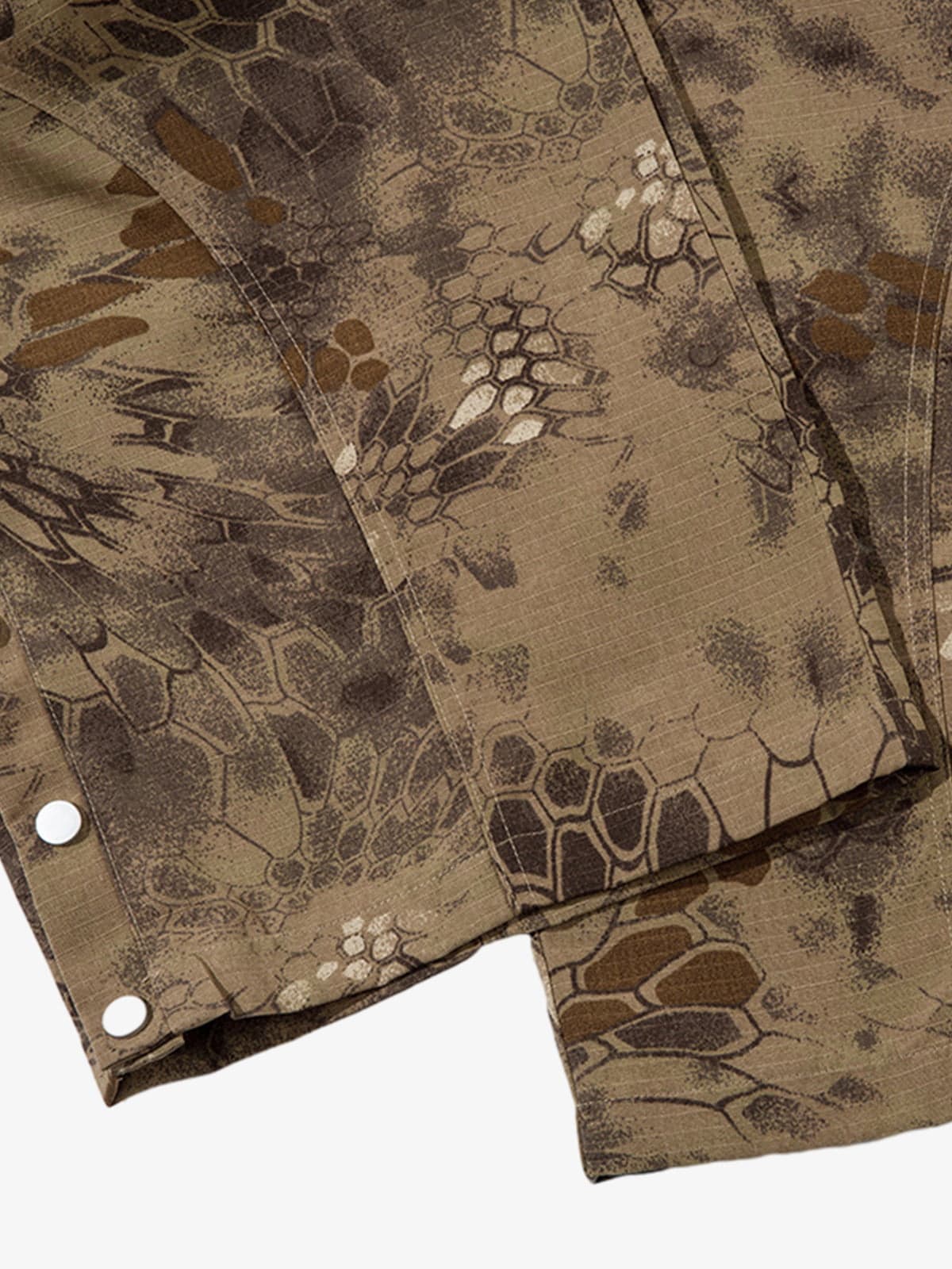 Camouflage Cargo Culottes with Adjustable Drawstring and Side Slits