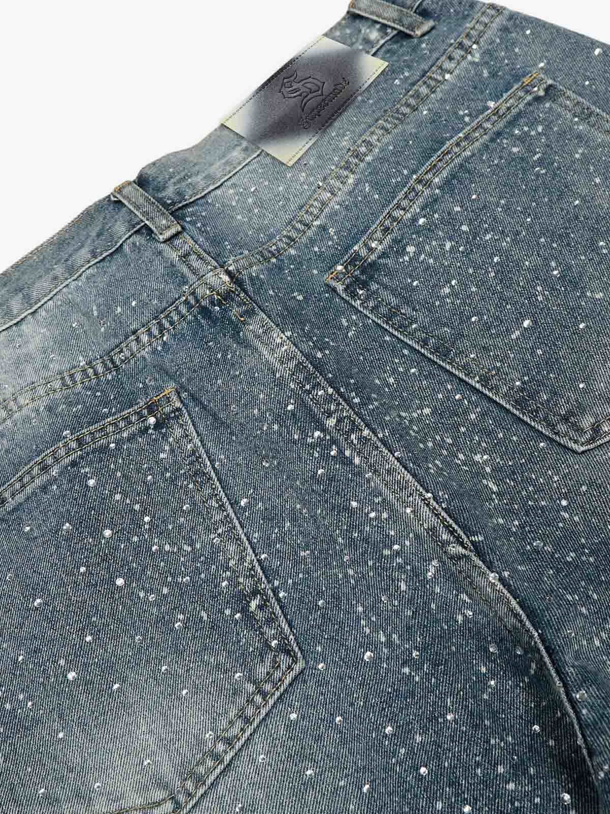 Sparkling Wide-Leg Jeans - Perfect for Casual and Festive Occasions