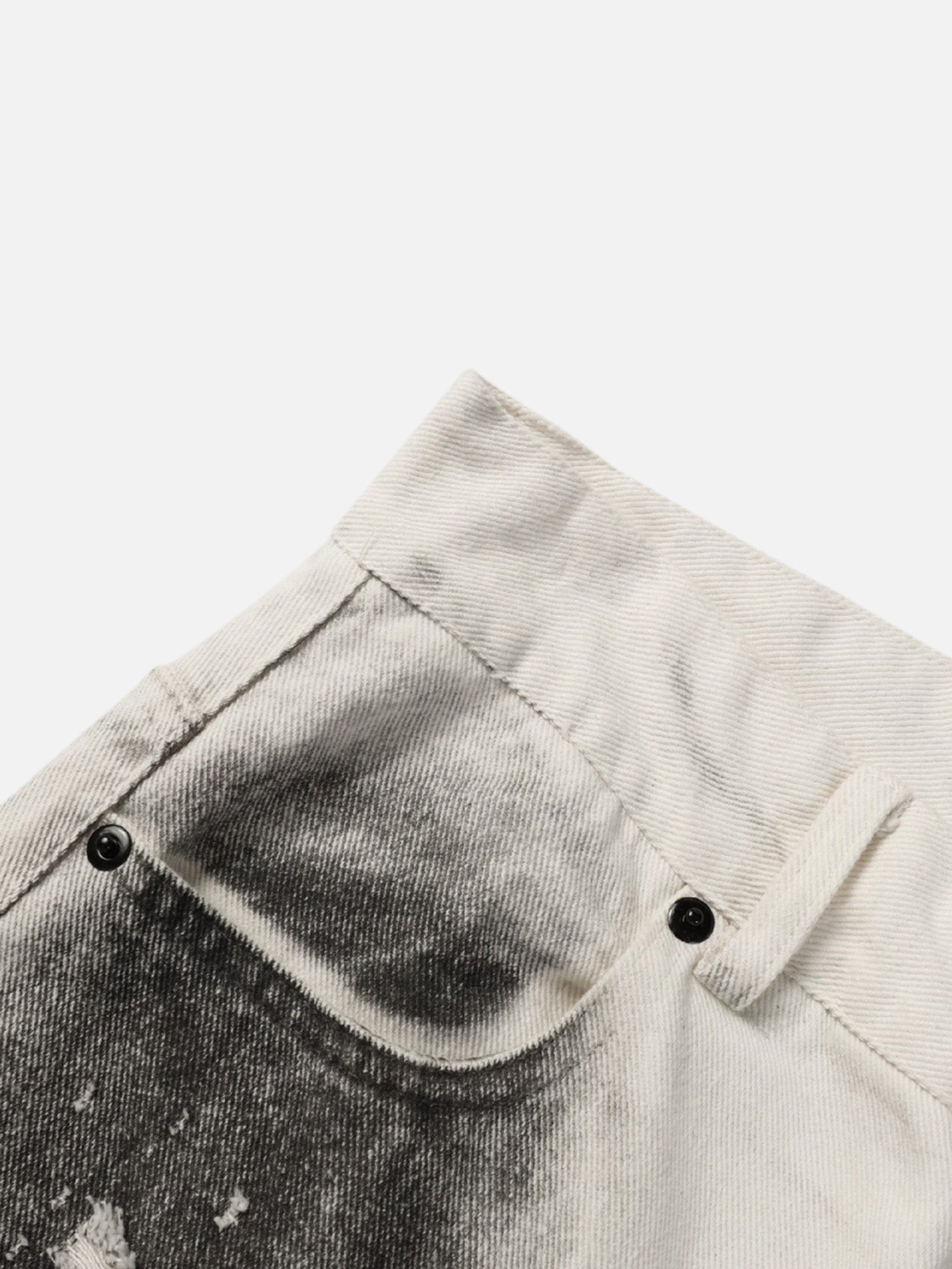 American Street Fashion Creative Design Washed Jeans