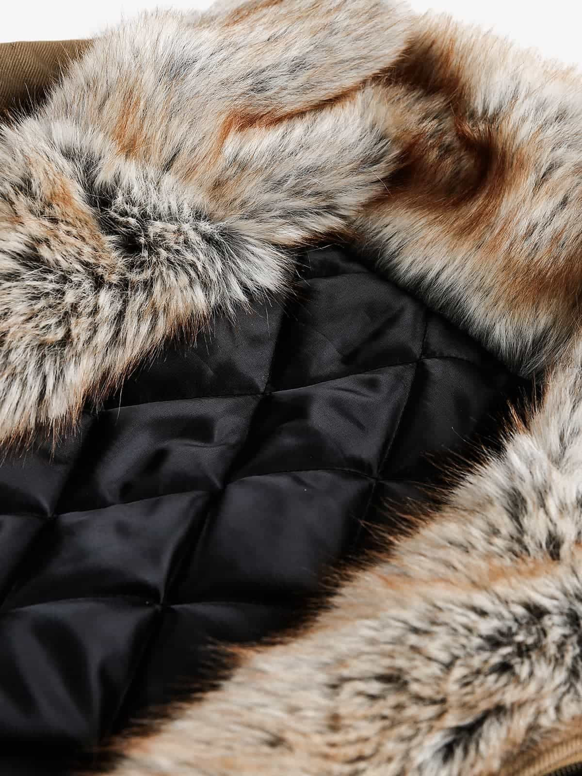 Winter-Ready Corduroy Jacket with Faux Fur Trim for Men