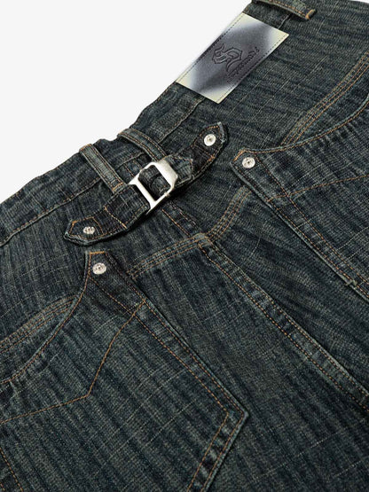 Wide-Leg High-Waisted Denim Trousers for Modern Fashionistas