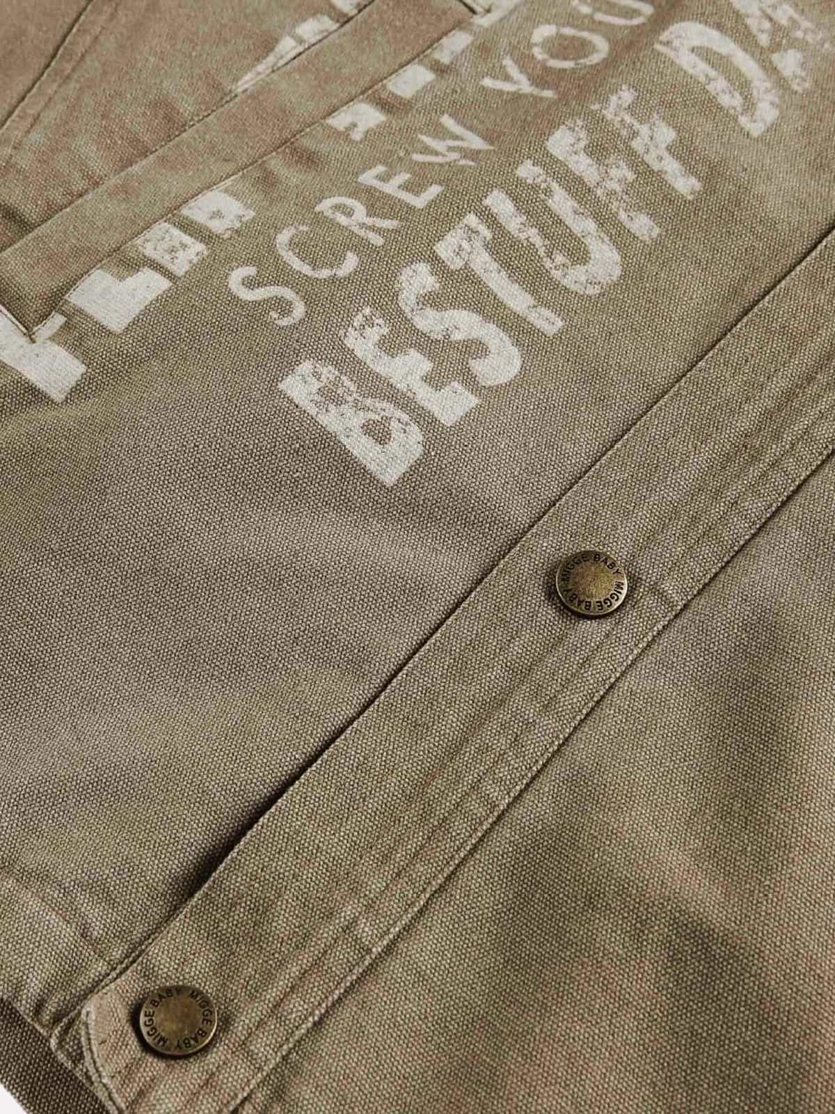 High Street Patchwork Collar Printed Work Jacket