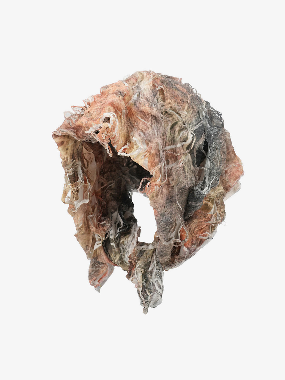 Distressed Denim Scarf with Unique Frayed Edges