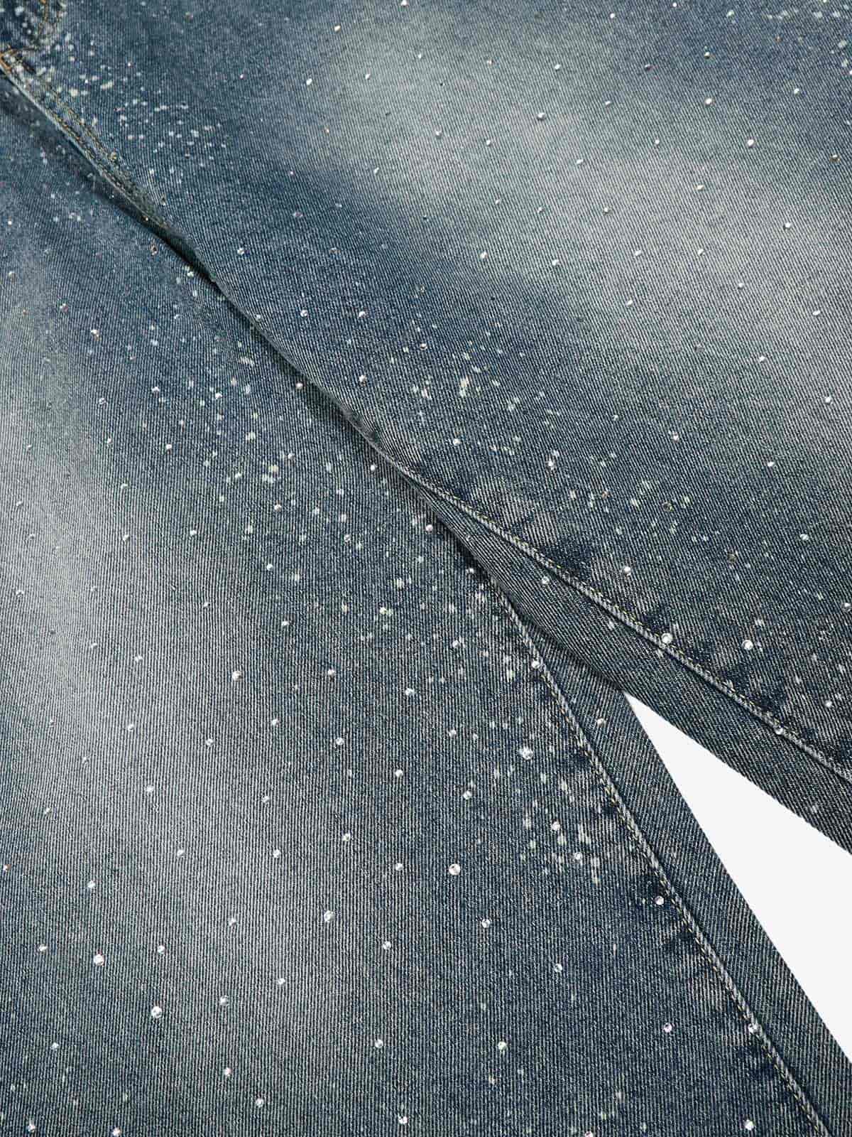 Sparkling Wide-Leg Jeans - Perfect for Casual and Festive Occasions