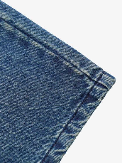 High-Waisted Wide-Leg Cargo Pants with Unique Pocket Design