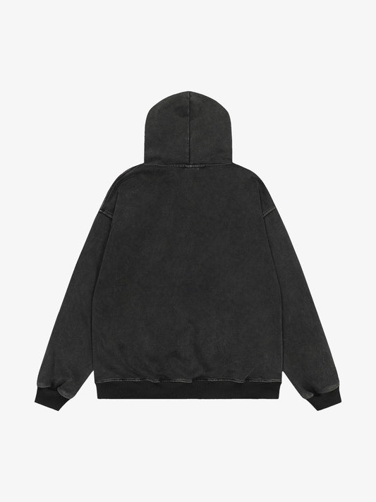 Stylish Chain-Printed Hoodie with Faux Fur Trim for Winter Fashion