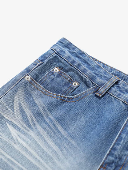 High-Waisted Wide-Leg Cargo Pants with Unique Pocket Design