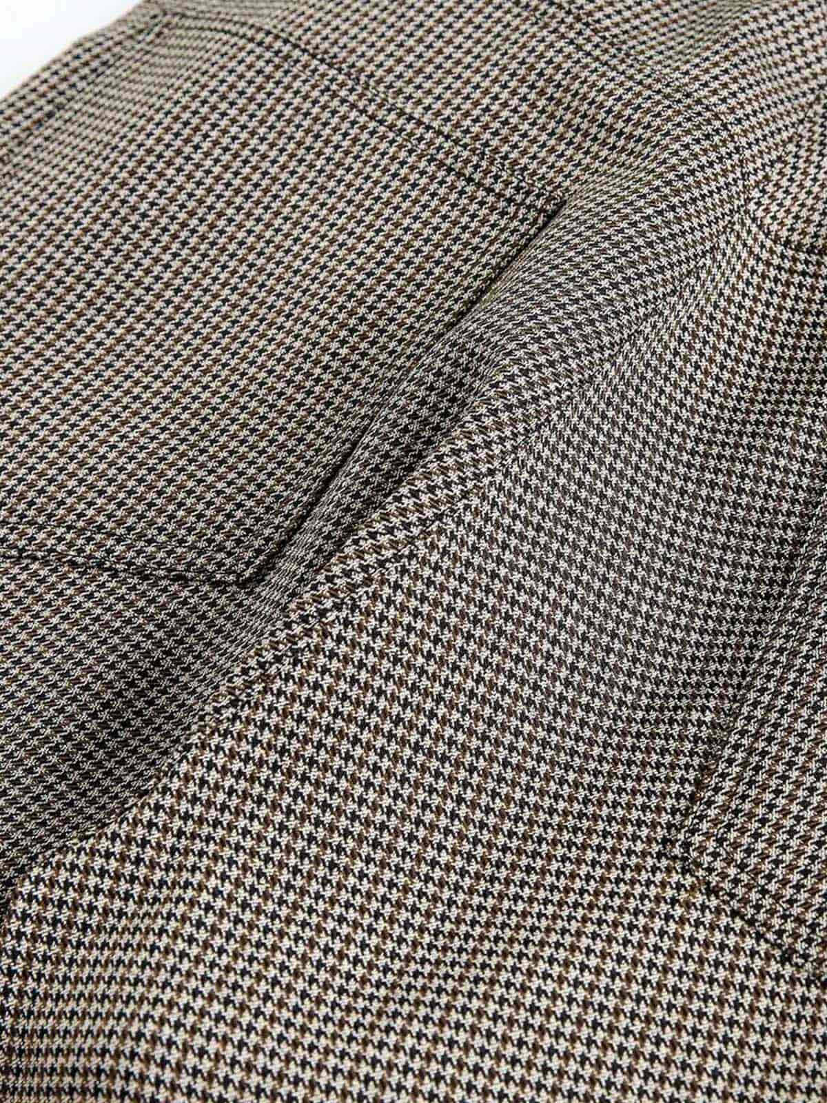 Belted Houndstooth Blazer Pants