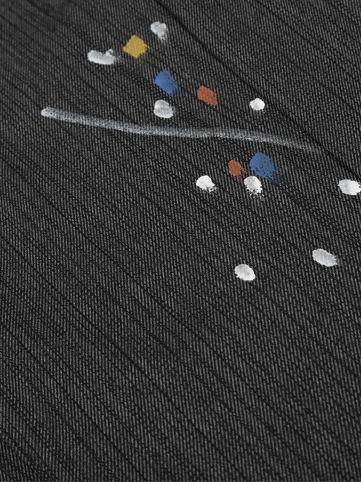 Stylish Wide-Leg Trousers with Artistic Embroidery and Adjustable Drawstrings