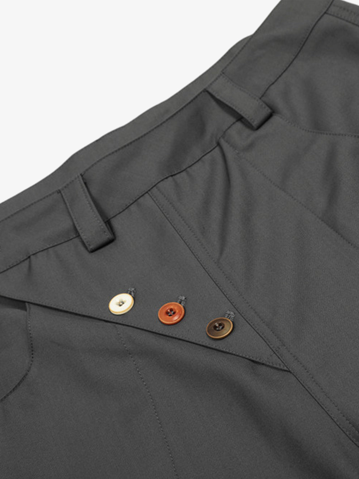 Adjustable Side Buttons Barrel Pants