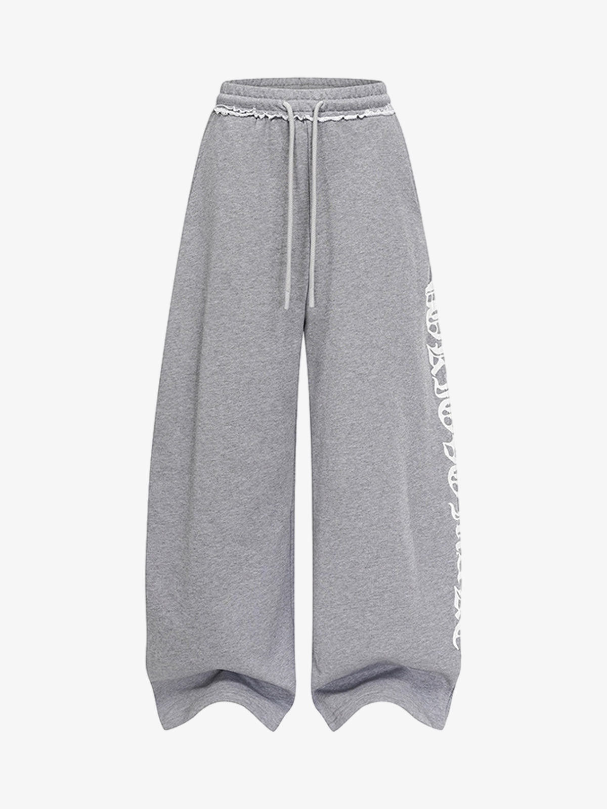 Stylish Wide-Leg Sweatpants with Unique Embroidery for Casual Wear