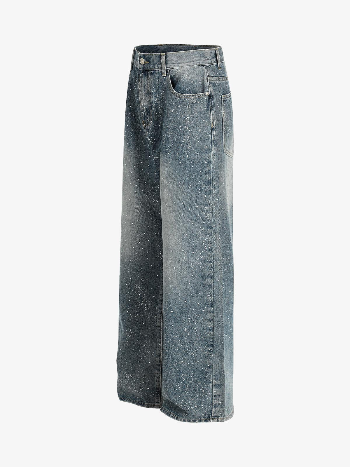 Sparkling Wide-Leg Jeans - Perfect for Casual and Festive Occasions