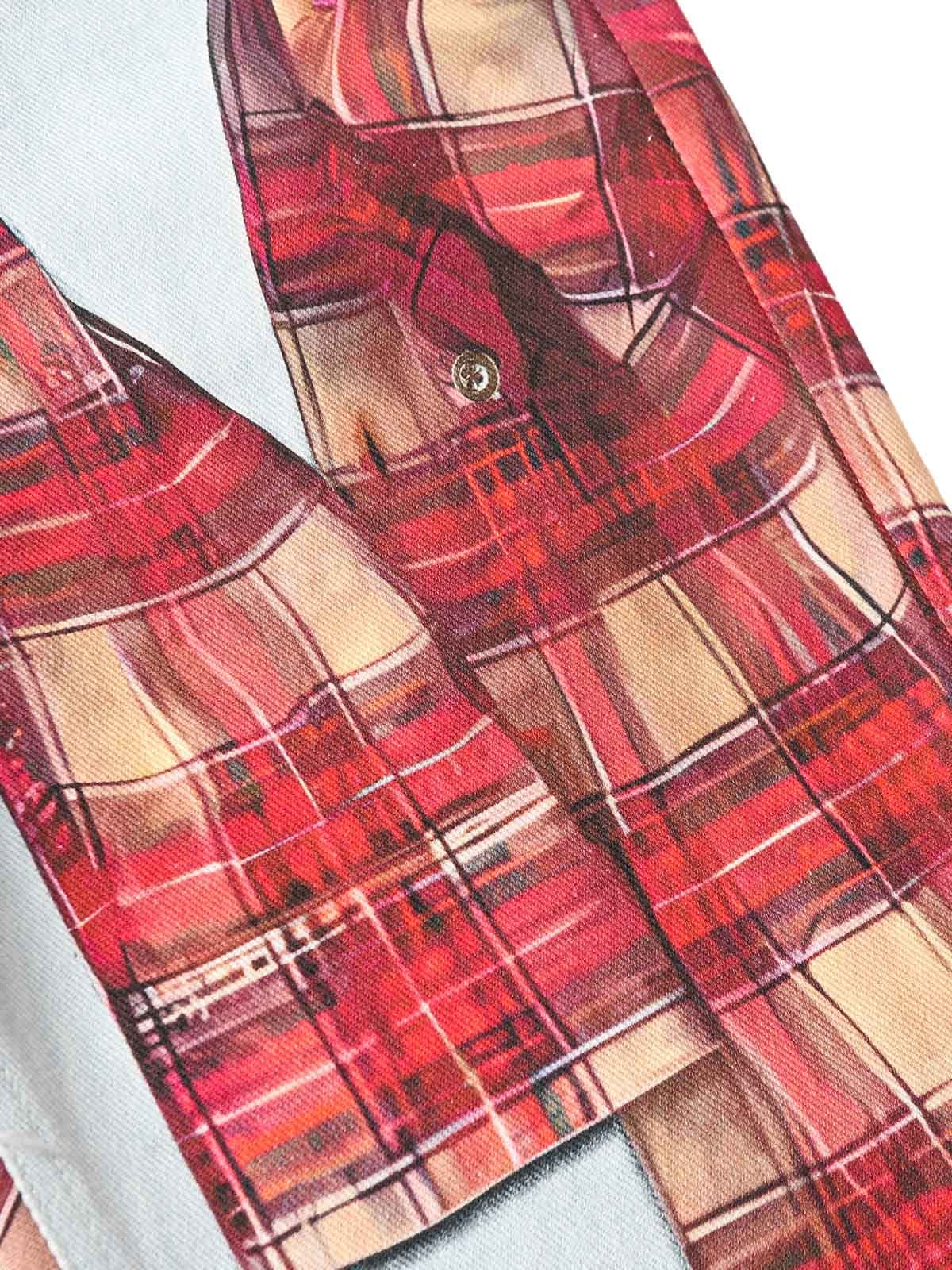 Plaid Print Baggy Jeans