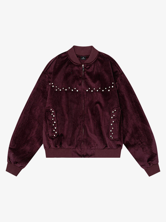 Stylish Embellished Bomber Jacket for Women - Perfect for Fall and Winter Outfits