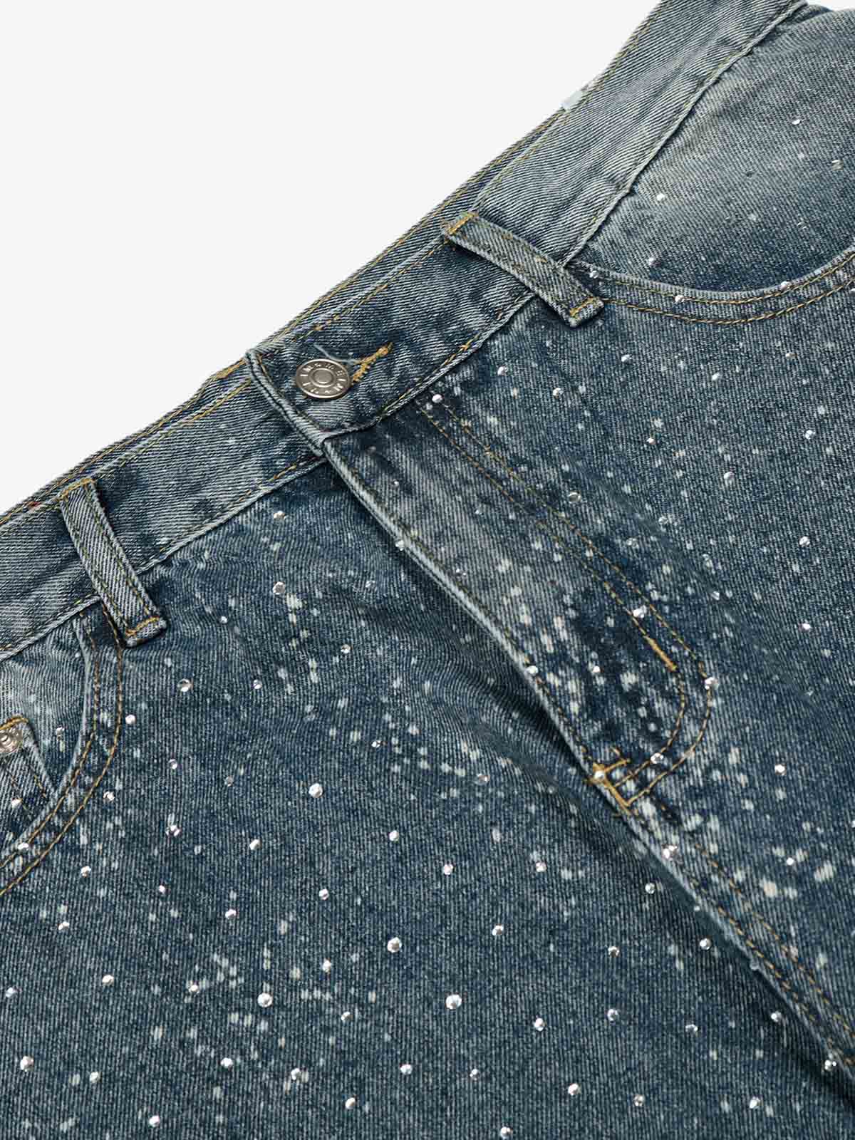 Sparkling Wide-Leg Jeans - Perfect for Casual and Festive Occasions